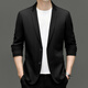 JOEONE high-end casual suits for men 2025 new spring and autumn business casual jackets fashion slim suits black M recommended 100-125 Jin Jin equals 0.5 kg