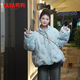 YAYA (YAYA) Women's Short Down Jacket 2025 Autumn and Winter New Fashion Sweet Print Warm Jacket XJ Orange M (160/84A)