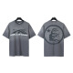 Ziweiqi Meishi Hölle Brief Print Paar Kurzarm T-Shirt Sommer Lose Casual 3895 Wash Black S