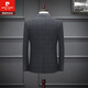 Pierre Cardin Groom's Suit Suit Men's Korean Style Wedding Dress Business Casual Professional Wear Plaid Three-piece Small Suit 8908 Medium Gray Plaid Suit+Trousers+Vest XL 180 Recommended 140-150Jin Jin equals 0.5 kg