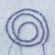Tanzanite natural faceted loose beads semi-finished small grain crystal cut angle diy bracelet women's clavicle tassel accessories 1#/3~3.2MM/facet/strip/38cm