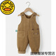 G.DUCKKIDS corduroy overalls for boys and girls, versatile spring and autumn style, 1 to 4 years old, cute baby, baby blue corduroy pants, trendy, coffee color, autumn and winter plus velvet, 100 cm, openable