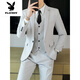 Playboy (PLAYBOY) casual suit men's Korean version of business formal three-piece suit slim fit wedding groomsmen groom's iron-free suit jacket two-button black single-piece suit jacket XS (70~85Jin Jin equals 0.5 kg)