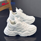 Warrior Girls White Sports Shoes Spring and Autumn Medium and Large Children Lightweight Children's Running Shoes WZ-1232 White 37