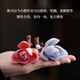 Man Gong high-end quality color-changing tea pet creative magnolia boutique can be cultivated ornaments home tea table cover tea table decoration blue to white ceramic hand-pinned flowers