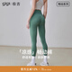 Gigt Jiji Yoga Pants Women's Summer Cool Breathable High Waist Raise Tummy Shark Pants Pilates Fitness Pants Yoga Wear Forest Green L Recommended 125-135 Jin Jin equals 0.5 kg