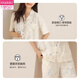 
Modal pajamas women's new summer pure cotton short-sleeved trousers women's summer gorgeous home clothing suit summer YR-9923 M