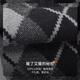SEPTWOLVES 100% cashmere men's scarf autumn and winter new style scarf high-end Mid-Autumn Festival gift for boys and young men for boyfriend, black and gray 100% cashmere gift box + ghostwritten greeting card 180*30CM