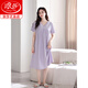 Camisón de Langsha con almohadilla de cofre para mujeres para el verano mangas cortas de algodón puro 2025 Nuevo estilo madre mujer embarazada pijama de verano 702 m blanco [con almohadilla de cofre] m