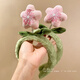 SNQP Peach Blossom Cute Plush Flower Headband Female Cartoon Sweet Hairpin Face Wash Non-Slip Furry Headband Hair Accessory Peach Blossom Plush Hairband 1 piece