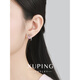 XUPING Xuping Jewelry Ribbon Knot Earrings Girls Daily Earrings Versatile for Commuting Plum Red 1 Pair