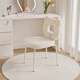 Hangxuan Shijia Makeup Stool White Dressing Stool Girls Bedroom Dressing Table Chair Back Makeup Stool Bonnie Bear Makeup Chair Pure White Lamb-Fixed Style