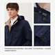 Navigare Italian small sailing hooded jacket men's autumn and winter thick quilted warm coat commuter workwear top men navy blue L/50