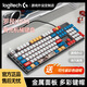 Logitech K845 GUNDAM CONSEJO CONSEJO TEQUISO MECÁNICO MECÁNICO Juego de Oficina de Oficina de Sports E-Sports Desktop K845+Teclado rojo y blanco (hipopótamo real) Eje azul-[Selección de oficina de oficina]