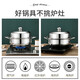 Stainless steel steamer hot pot two-in-one thickened water-proof steamer steamer steamed buns fish and crab household soup pot steamer dual-purpose soup steamer dual-purpose pot with elevated arch cover 28cm