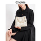 CNOLES [New Product] Diamond Wandering Bag Women's White Armpit Bag 2025 New One-Shoulder Crossbody Bag Women's Cream White