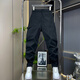 Pantalones de trabajo de Fertisson Meng para el verano de hombres delgados cómodos de gama alta de alta gama de alta gama de alta gama Pantalones sueltos de hombres 692 Black 33 (recomendado 145-160Jin [Jin iguala 0.5 kg])