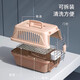 KimPets家用猫包航空箱猫咪专用便携外出猫笼子宠物车载托运猫狗笼子猫箱 银色金属门-咖啡色