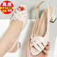 Prodigal son gossiping sandals for women in summer fashion genuine leather high heels for women thick heels soft bottom fish mouth shoes fashion shoes apricot color 34 220mm