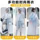 Shantou Lincun Raincoat Electric Vehicle Long Full Body Rainproof Men's and Women's Bicycle Cycling Extended Foot Covering New Rain White Bear with Pocket + Double Hat Brim + Free Gloves M1 Piece