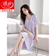 Camisón de Langsha con almohadilla de cofre para mujeres para el verano mangas cortas de algodón puro 2025 Nuevo estilo madre mujer embarazada pijama de verano 702 m blanco [con almohadilla de cofre] m
