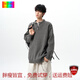 Huatian Mu Fat Large Size American Henry Collar Sweater Men's Autumn New Trendy Brand Large Size Loose Sweater Casual Warm Inner Dark Gray L Recommended 100-120 Jin Jin equals 0.5 kg Can be worn