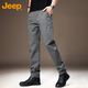 JEEP Casual Pants Men's Autumn and Winter Business Loose Pants Men's Trendy Straight Versatile Men's Pants Dark Gray 34