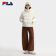 FILA Official RGB Down Women's Down Jacket 2025 Winter Far Infrared Heating Bread Jacket Hooded Warm Jacket