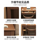 Hut Wood Language Solid Wood Narrow Desk Simple Home Computer Desk Student Bedroom Study Table Adult Office Desk Small Apartment Writing Desk Walnut Color Single Table Bold and Thickened 100x50x75cm Double Drawer