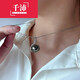 Qianpei black pearl pendant 1213mm seawater pearl pendant single S925 silver necklace young lock necklace young lock