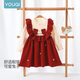 Youqi Girls Red Sweater Dress Winter 2026 Autumn Knitted Baby Fashionable Long Sleeve Baby Dress Princess Dress Cute Bunny 80