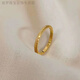 RSRDDY Old Phoenix 999 gold solid gold plain ring frosted gold simple index finger ring faded fashion for men and women gold ring 2MM baby's breath same style same style Ring No. 7 105-115Jin Jin equals 0.5 kg same style same style