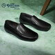 Goldlion men's slip-on shoes, comfortable loafers, business casual leather shoes 57101035001A-black-size 41