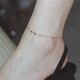 Lanlian quality 18k gold anklet titanium steel non-fading 2025 trendy design K gold-plated summer chain with blessing character