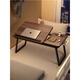 Bed computer table, home bed reading table, reading artifact, simple small table, bedroom bay window, lazy bed table, enlarged - 5-speed lift + rack + cup holder - walnut color