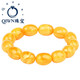 QIWN Natural Old Beeswax Bracelet Presbyopic Wax Amber Bracelet Date Bead Single Circle Men's and Women's Close Wax Buddha Bead Bracelet 20MM+, ZY5370, about 53.7 grams