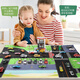 BABYMABO Children's Alloy Car Toy City Track Map Parking Lot Crawling Mat Basic Set Alloy Car 12 Pack_+City