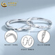 CHINA GOLD Pure Silver Rings for Men and Women Couple Rings Möbius Rings A Pair of Valentine's Day Birthday Gifts for My Girlfriend and Wife Pure Silver Möbius Rings - Pair of Rings + Brand Gift Box