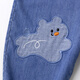 Dudujia children's denim overalls autumn clothing boys versatile woven pants girls autumn loose casual pants cartoon children's clothing denim blue 100