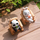 If you love animal rocking chair ornaments Creative Q version Panda figure small gift office decompression ornaments classmate gift Simple rocking chair cat