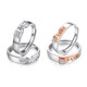 MZMZ Platinum Couple Ring PT950 Platinum Pairing Ring Wedding Valentine's Day Birthday Gift for Girlfriend and Wife Light Luxury Style - Live Pairing Ring Local Warehouse/Next Day Delivery