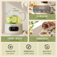 Oaks (AUX) health pot all-glass thermostatic pot 1.2L office multi-function teapot flower teapot 0 metal pure glass household tea maker electric kettle ASH-12AZX-47