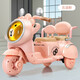 儿童电动摩托车三轮车男女孩宝宝车小孩可坐人充电双人遥控玩具车 粉色-音乐灯光+遥控