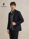 POLOWALK Men's Suit 2025 Autumn New Product Single-breasted Business Gentleman Flat Lapel Men's Suit Jacket Navy M 170/M