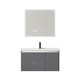 JUNIO DE JUUMU Smart Space Aluminium Bathroh Bathom Basin Integrated Wasin Washbasin Washbasin Washbasin 1047 Ceramic Basin + Arc Mirror Gabinet