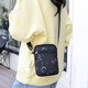 女包韩版手机包迷你小包斜挎包手机袋竖款牛津布单肩包女云8818 黑色