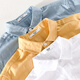 Sieben Wolf-Männer-Leinen Lappel mit kurzärärmigem T-Shirt lose Hemdkragen Top Kleidung mit Ausschnitt T-Shirt Leinen Sommerkleidung Yunyi-9711 Weiß L.