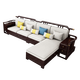 Wenting Yayuan Solid Wood Sofa Living Room New Chinese-style Storage Guifei Fabric Combination Light Luxury Small Apartment Furniture 9906 1+1+3+ Drawer Coffee Table [Storage] Cotton and linen cover