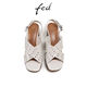 FED French sandals for women summer new women's shoes cross-strap heighten thick-soled sandals for women S0505-YAC265 beige 34