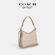 COACH Outlet Women's Bag Classic Logo LAUREL No. 31 Hobo Bag Shoulder Bag Crossbody Bag Underarm Bag Gift SV/Sand Yellow/Taupe